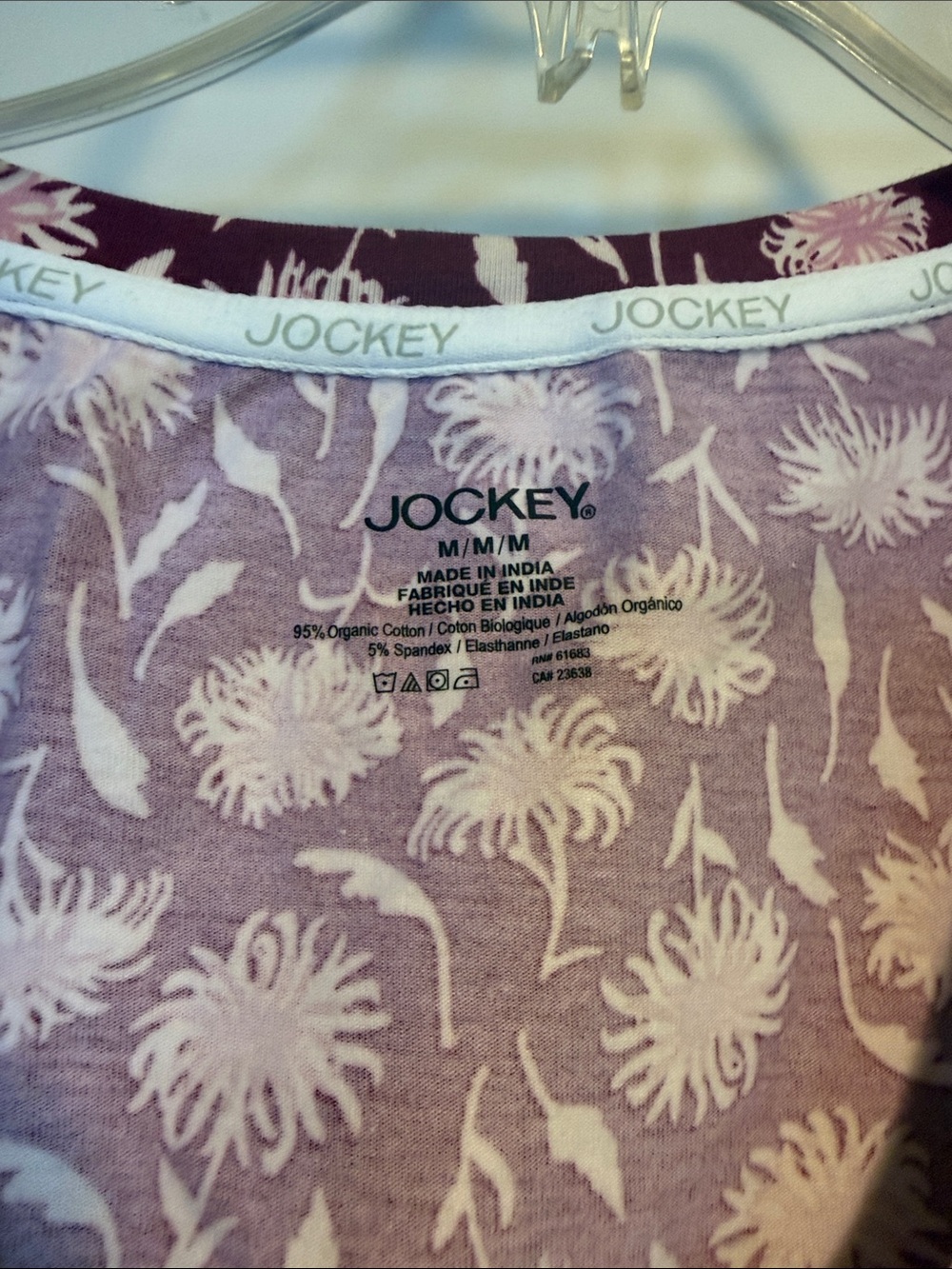 Jockey Wine and White Floral Capri Pajama Set… Multi sizes M and XXL NWT Comfy! - Picture 2 of 7